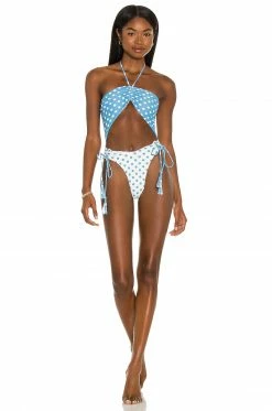 Camila Coelho Andressa One Piece In Blue Dot